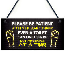 Novelty Bar Sign For Bartender Funny Home Bar Signs Alcohol Gifts For Him Her