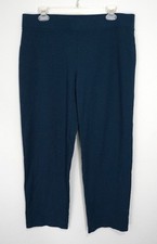 Eileen Fisher Blue Stretch Lounge Slim Ankle Pants Size PL