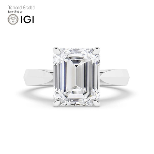 Emerald diamond engagement - diamond,