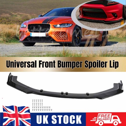 Glossy black front bumper - black, lip
