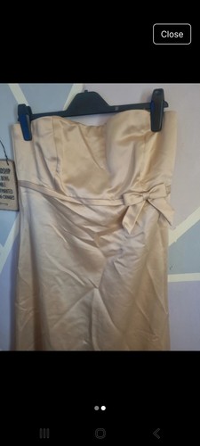 Gold satin bridesmaid - gold,