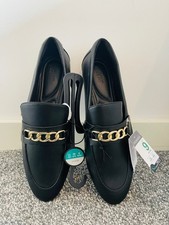 Black Chain Detail Loafers –