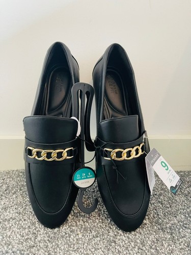 Black chain detail - loafers, –