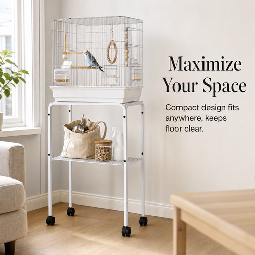 Metal bird cage stand indoor - stand,