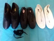 CHARACTER JAZZ  SHOES BALLET BUNDLE PRACTICE DANCE SHOES-SIZE 2-2.5 (3 PAIRS).