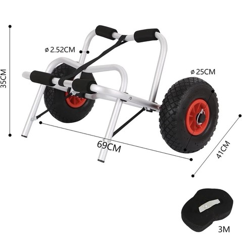 100kg foldable kayak trolley - 100kg,