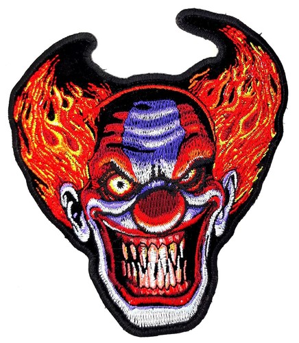 Psycho clown evil smile iron - clown-,