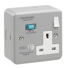 Powerbreaker K21MPAAN-C RCD Single Socket Passive METALCLAD Switched 30mA