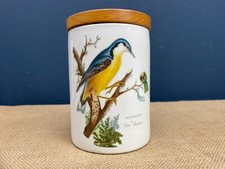 VINTAGE PORTMEIRION BIRDS OF BRITAIN NUTHATCH STORAGE JAR CANISTER