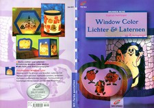 German/Italian Language Glass Painting Window Color Pattern Books for Halloween