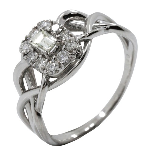 Ring pt900platinum diamond - ring, pt900platinum/diamond