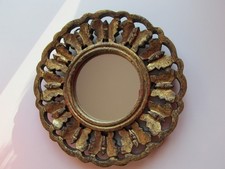 Pooky Mirror Carved Wood 19cm