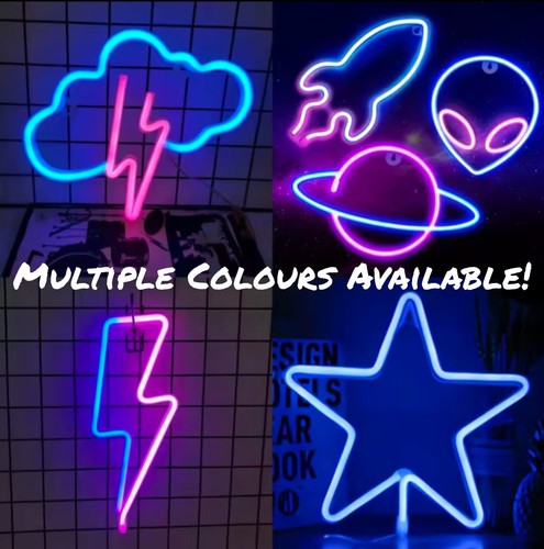 Led neon wall light sign - wall, usb