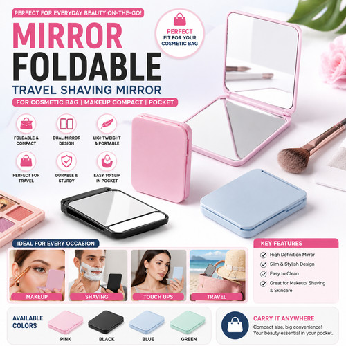 Mirror foldable travel - mirror,