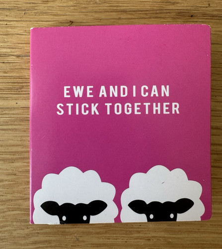 Neon sheep pink sticky mini - sheep,