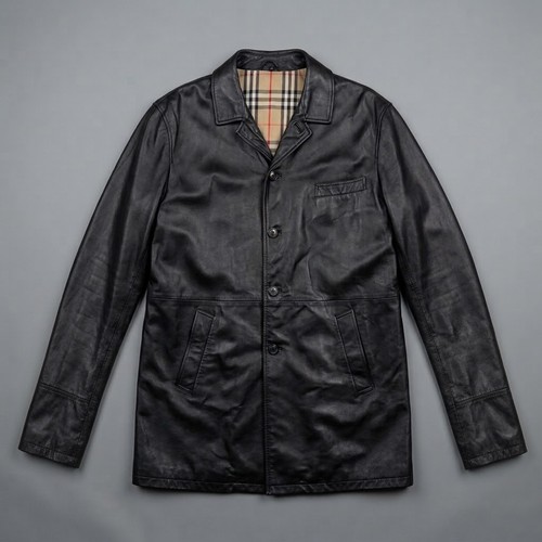 Burberry london leather coat - london,