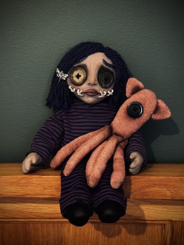 Coraline inspired handmade art - handmade,
