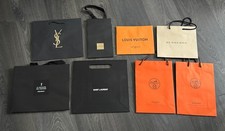 LOT Designer Paper Gift Bag Hermes, LV Louis Vuitton, YSL, Burberry