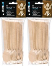 48x Chef Aid Wooden Spoons