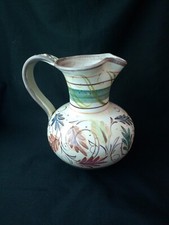 Vintage, Glyn College, Denby,  Hand Painted Floral Jug Signed