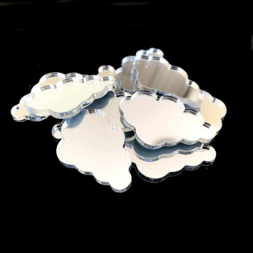 Cloud shaped crafting - cloud, mirrors