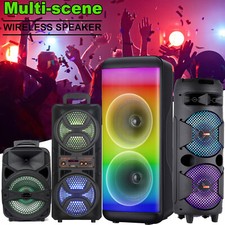 6000W Portable Bluetooth Speaker Sound System DJ Party LED Heavy Bass Speakers
