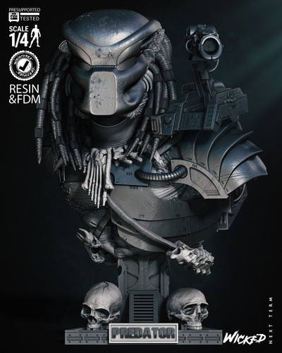 Predator 4 scale 3d - predator, 1/4