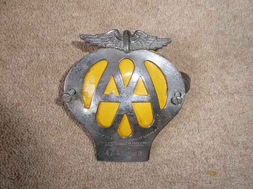 Vintage car grille badge - car,