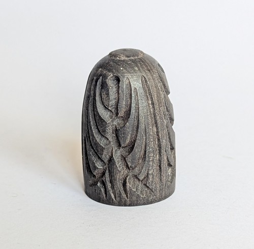 Vintage hand carved bog oak - carved,