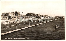 Boating Lake Lytham St Annes On Sea Lancs J. Salmon RPPCPostcard