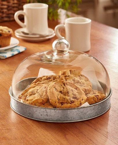 Serving plate tray with - with, glass