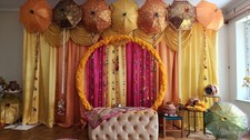 Wedding Party Mehndi Jaggo Dholki Nikkah Haldi Decoration Stage