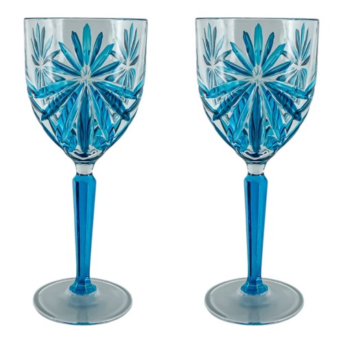 Pair light blue murano wine - of,