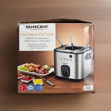 SilverCrest Mini Deep Fat Fryer with Fondue 1L 840w - Open Box Un-Used