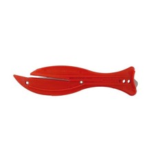 Box Opener Safety Cutter Tool Fish Enclosed Tapecutter Steel Red