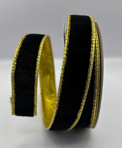 25mm wired black velvet - black,
