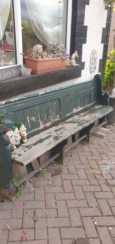 Large church pew antique - church,