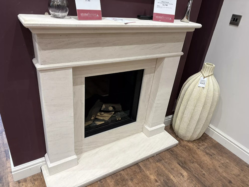 Limestone fireplace surround - limestone,