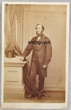 CDV DAPPER MAN TOP HAT BY DOUGLAS GLASGOW HELENSBURGH ANTIQUE PHOTO