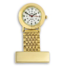 Personalised Gold Tone Nurse Fob Watch Glow In The Dark FREE Name Engraving Gift
