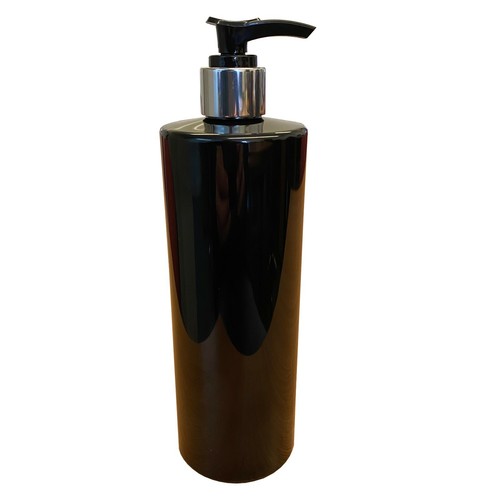 Plastic bottle glossy black - glossy,
