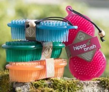 LeMieux Hippo Grooming Brush Horse Pony Dog Scrubbing Hair Dirt Pink/Blue/Green
