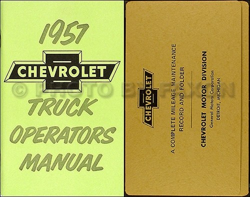 1957 chevy truck owner manual - truck,