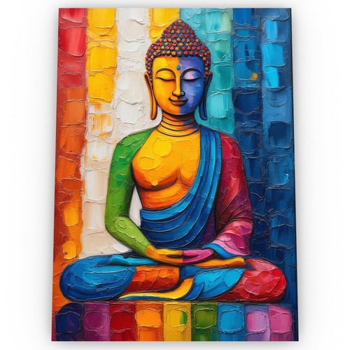 Colourful buddha abstract - colourful,