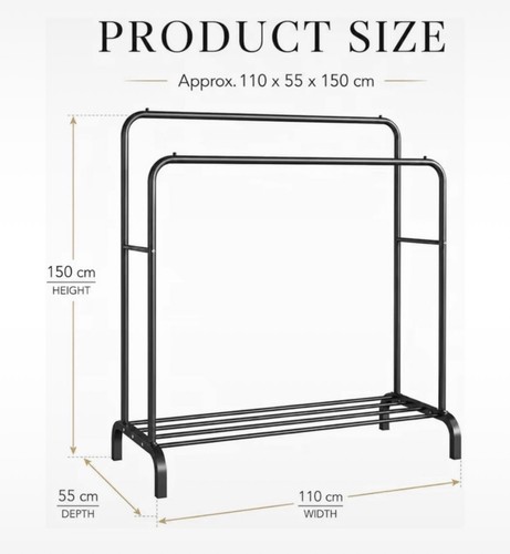 Double clothes rail garment - clothes,