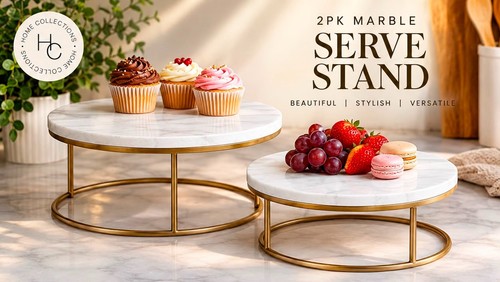 Pack marble serving stands - pack,