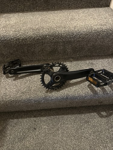 Black mtb crankset 170mm - crankset,