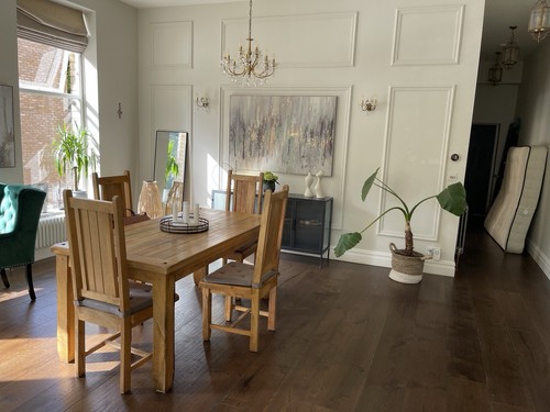 Wooden dining table with - with, 4