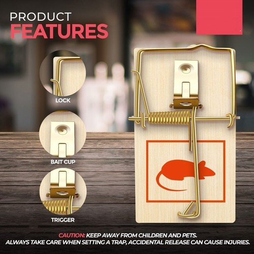 6pcs wooden mouse traps - mouse,
