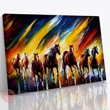 Wild Horses Running Colourful